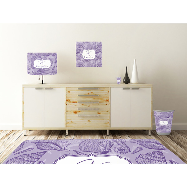 Sea Shells Square Wall Decal Wooden Desk