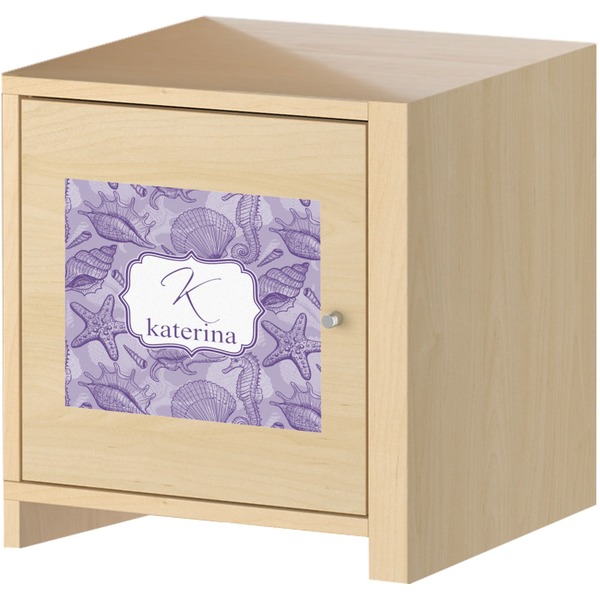 Sea Shells Square Wall Decal on Wooden Cabinet