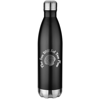Sea Shells Water Bottle - 26 oz. Stainless Steel - Laser Engraved (Personalized)