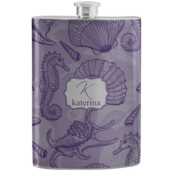 Custom Sea Shells Stainless Steel Flask (Personalized)