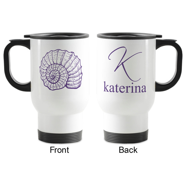 Sea Shells Stainless Steel Travel Mug with Handle - Apvl