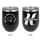 Sea Shells Stainless Wine Tumblers - Black - Double Sided - Approval