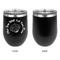 Sea Shells Stainless Wine Tumblers - Black - Single Sided - Approval
