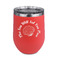 Sea Shells Stainless Wine Tumblers - Coral - Double Sided - Front