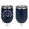 Sea Shells Stainless Wine Tumblers - Navy - Single Sided - Approval