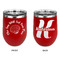 Sea Shells Stainless Wine Tumblers - Red - Double Sided - Approval