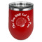 Sea Shells Stainless Wine Tumblers - Red - Double Sided - Front