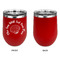 Sea Shells Stainless Wine Tumblers - Red - Single Sided - Approval