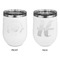 Sea Shells Stainless Wine Tumblers - White - Double Sided - Approval