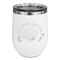 Sea Shells Stemless Stainless Steel Wine Tumbler - White - Single Sided (Personalized)