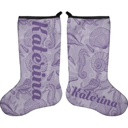 Sea Shells Holiday Stocking - Double-Sided - Neoprene (Personalized)