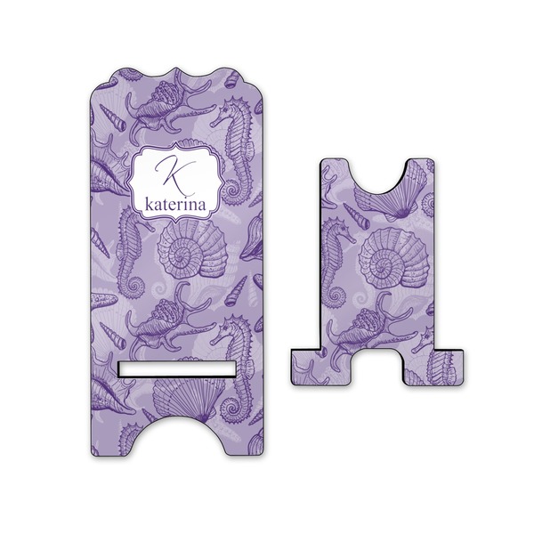 Sea Shells Stylized Phone Stand - Front & Back - Small