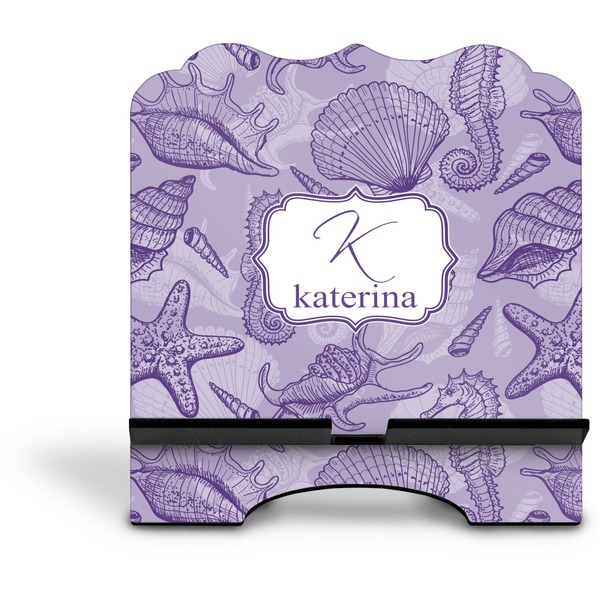 Sea Shells Stylized Tablet Stand - Front without iPad