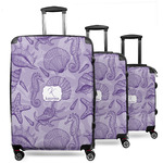 Sea Shells 3 Piece Luggage Set - 20" Carry On, 24" Medium Checked, 28" Large Checked (Personalized)