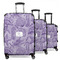 Sea Shells 3 Piece Luggage Set - 20" Carry On, 24" Medium Checked, 28" Large Checked (Personalized)