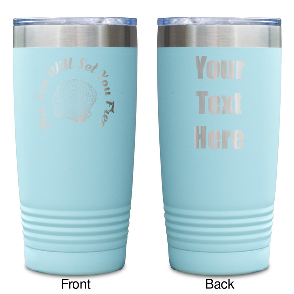Sea Shells Teal Polar Camel Tumbler - 20oz -Double Sided - Approval