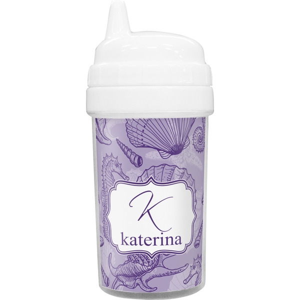 Custom Sea Shells Toddler Sippy Cup (Personalized)
