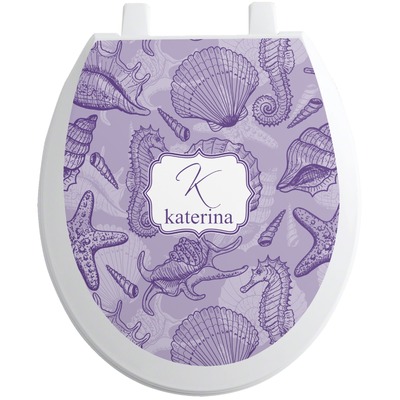 Sea Shells Toilet Seat Decal (Personalized)
