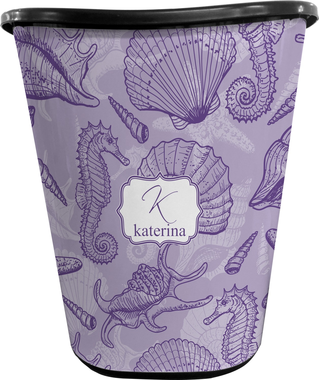 Sea Shells Waste Basket (Personalized) YouCustomizeIt