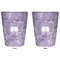 Sea Shells Trash Can White - Front and Back - Apvl