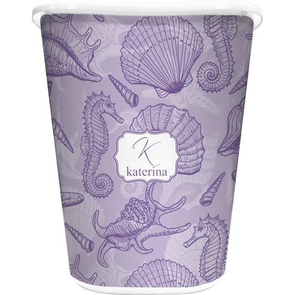 Custom Sea Shells Waste Basket (Personalized)