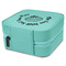 Sea Shells Travel Jewelry Boxes - Leather - Teal - View from Rear