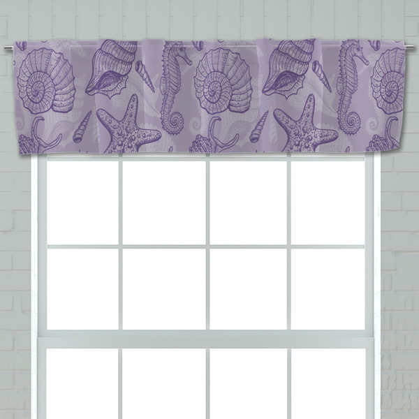 Sea Shells Valance - Closeup on window