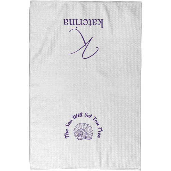 Sea Shells Waffle Towel - Partial Print - Approval Image