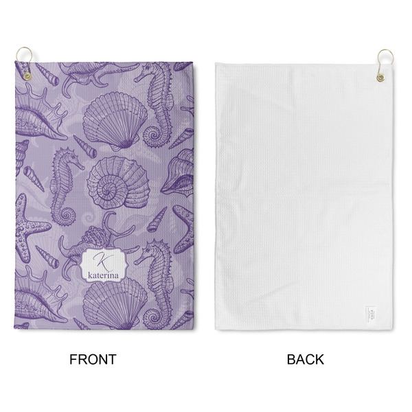 Sea Shells Waffle Weave Golf Towel - Approval