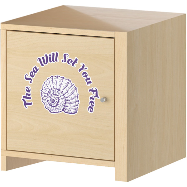 Sea Shells Wall Graphic on Wooden Cabinet