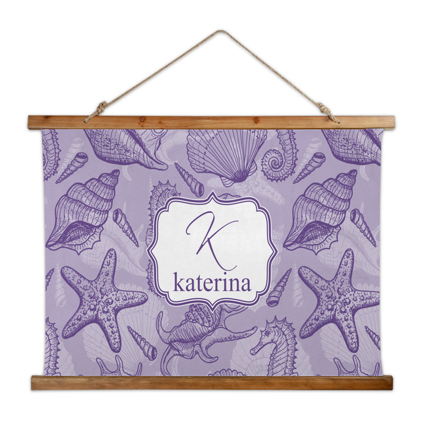 Custom Sea Shells Wall Hanging Tapestry - Wide (Personalized)