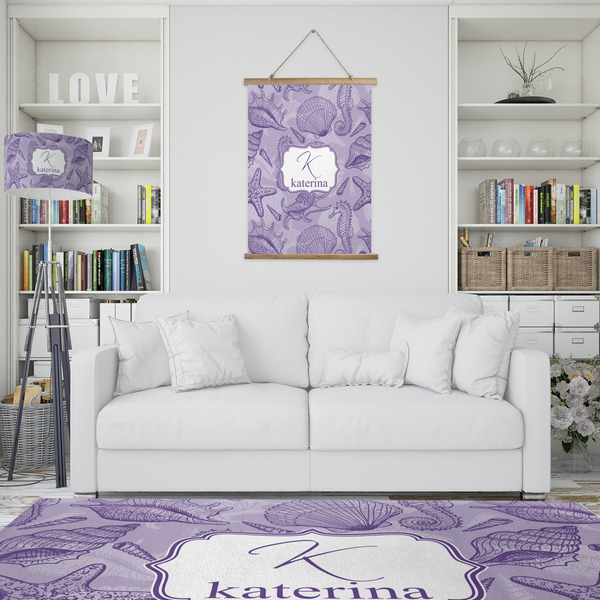 Sea Shells Wall Hanging Tapestry - Portrait - IN CONTEXT