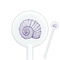 Sea Shells 5.5" Round Plastic Stir Sticks - White - Single Sided