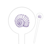 Sea Shells Cocktail Picks - Round Plastic (Personalized)