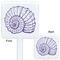 Sea Shells White Plastic Stir Stick - Double Sided - Approval