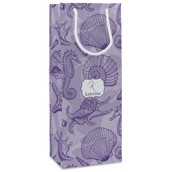 Custom Sea Shells Wine Gift Bags (Personalized)