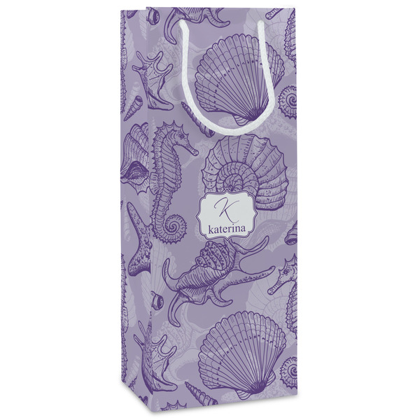 Custom Sea Shells Wine Gift Bags - Matte (Personalized)