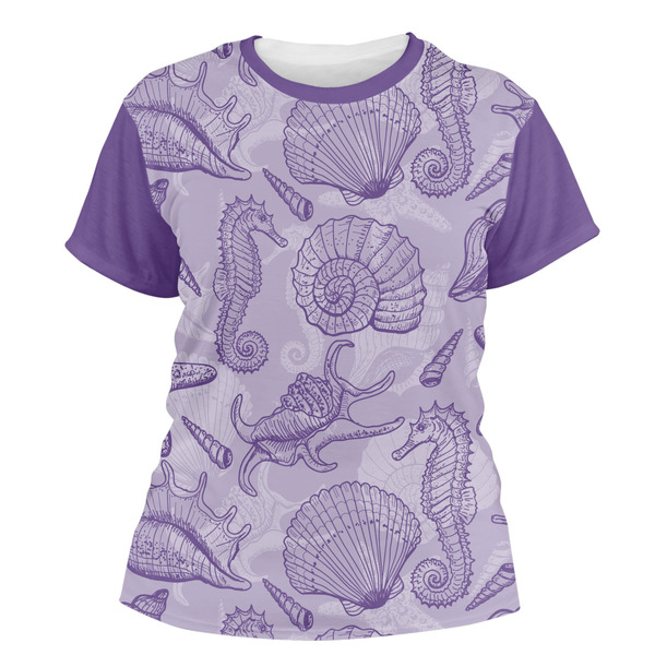 Custom Sea Shells Women's Crew T-Shirt - Medium