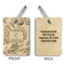 Sea Shells Wood Luggage Tags - Rectangle - Approval