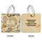 Sea Shells Wood Luggage Tags - Square - Approval