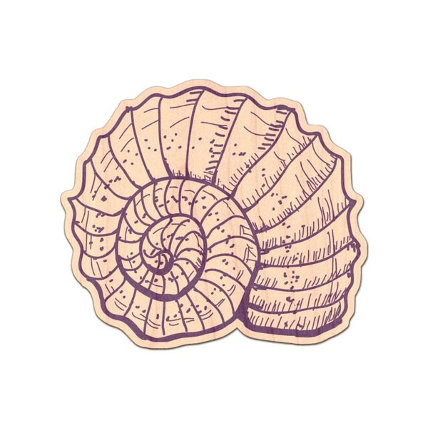 Custom Sea Shells Genuine Maple or Cherry Wood Sticker