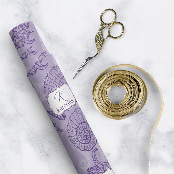 Sea Shells Wrapping Paper Roll - Matte - In Context