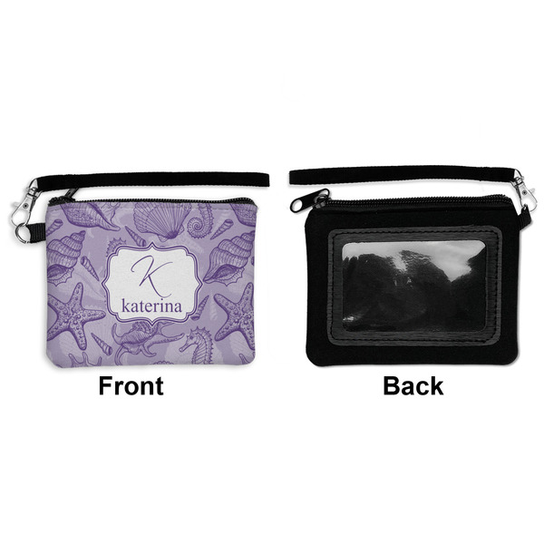 Sea Shells Wristlet ID Cases - Front & Back