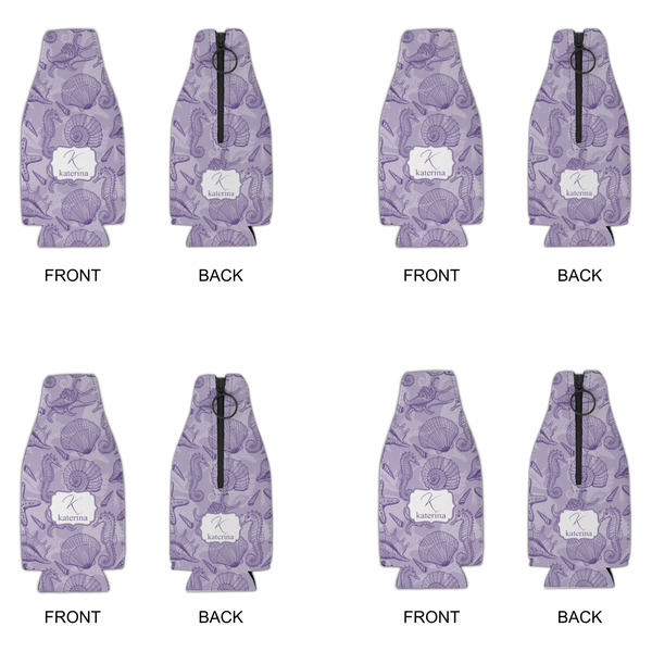 Sea Shells Zipper Bottle Cooler - Set of 4 - APPROVAL