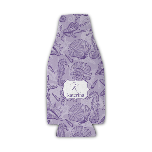 Sea Shells Zipper Bottle Cooler - Set of 4 - FRONT