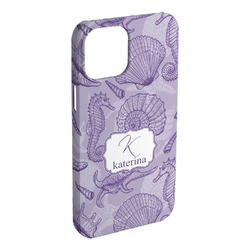 Sea Shells iPhone Case - Plastic - iPhone 15 Plus (Personalized)