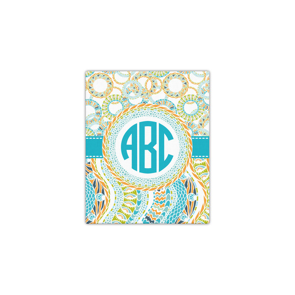 Teal Circles & Stripes 11x14 - Canvas Print - Front View