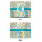 Teal Circles & Stripes 12" Drum Lampshade - APPROVAL (Fabric)