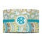 Teal Circles & Stripes 12" Drum Lampshade - FRONT (Fabric)