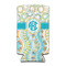 Teal Circles & Stripes 12oz Tall Can Sleeve - FRONT